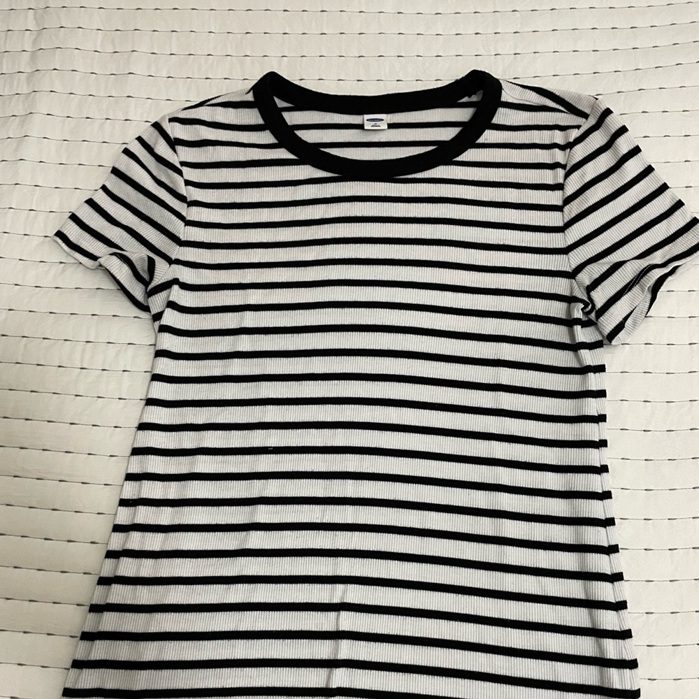 Striped Old Navy shirt.